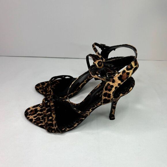 Metaphor Astonia Animal Print Fabric Hair Womens Heels Pumps Tiger Open Toe - Picture 2 of 12